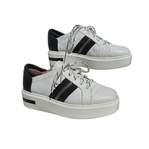 Linea Paolo weiß/schwarz Echtleder Plateau Sneaker Größe 9,5 - Bild 1 von 8