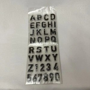 Estampillas transparentes envejecidas letras mayúsculas dobles sin montar artesanía - Imagen 1 de 8