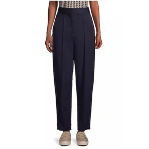 Tory Burch Women’s Sz 4 Blue Pants Wool Blend Elastic Back Ankle Trousers - Imagen 1 de 14