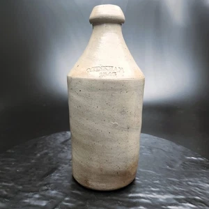 1846 Orlando Tinkham Antique Stoneware Pottery Salt Glaze Root Beer Bottle - Picture 1 of 10