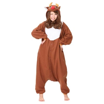Southwark Fleece Kigurumi Reindeer Free Size BR 2758 - Image 1 of 4