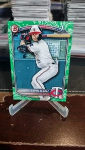 2025 Topps Bowman Green Bandana SP 1st Year Caden Kendle #27/99 - Picture 1 of 3