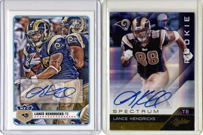 2011 ABSOLUTE MEMORABILIA TOPPS MAGIC LANCE KENDRICKS RC AU SP /299 2x LOT RAMS  - Image 1 of 2