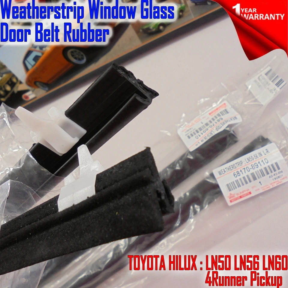 For Toyota Hilux 4Runner Pickup RN LN50 56 60 Weatherstrip Door Belt Rubber Seal Foto 1 de 4