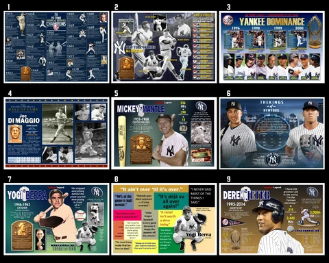 27-TIME WORLD SERIES CHAMPION YANKEES POSTER PACKAGE — GET 9 GREAT POSTERS Cover