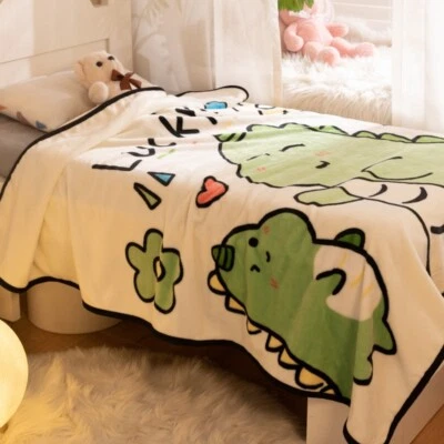 Dino Blanket Soft and Cozy Dinosaur Print Fleece Throw Blanket for All Seasons - Image 1 of 4