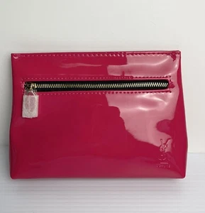 Nuova borsa YSL Beaute Cosmetic Makeup YSL ciondolo labbra cerniera rosa lucido piccola - Foto 1 di 12