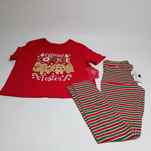 Holiday Time Kids Christmas Panama Set Size M (7-8) Official Cookie Tester - Picture 1 of 3