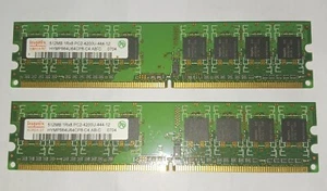 Hynix 4GB (8x 512MB) Memory (0603) 512Mb 1Rx8 PC2-4200U-444-12 RAM -2 Module lot - Picture 1 of 1