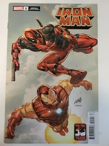 Iron Man Annual #1 Marvel 2021 Infinite Destinies Liefeld Deadpool Variant 9.4 - Picture 1 of 2
