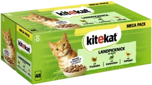 KITEKAT™ Portionsbeutel Multipack Landpicknick in Sauce 48x85g Nassfutter Katze - Bild 1 von 3