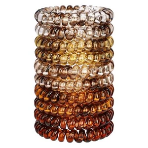 Spiral Hair Ties 10 Pcs Traceless Phone Cord Hair Ties Plastic Coil Hair Ties... - Picture 1 of 6
