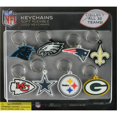 NFL FOOTBALL TEAM DECAL LOGO SOFT PVC KEYRING, KEYCHAIN 32 TEAMS SUPER BOWL KEY Cover