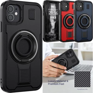 For Apple iPhone 12/12 Pro/12 Pro Max Case Shockproof Ring Stand Bumper Cover - Picture 1 of 30
