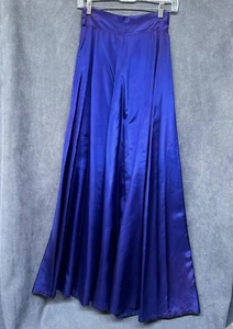 VTG SATIN SHINY WET GLOSSY LIQUID MAXI TWIRLY SKIRT 24” AS IS - Picture 1 of 3