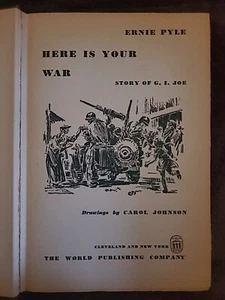 Here Is Your War. Ernie Pyle. 1945 Fifth Printing Hardcover - Imagen 1 de 6