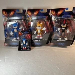 Lote de 3 figuras de acción Sonic the Hedgehog - Sonic, Tails, Shadow + Mini Sonic JAKKS - Imagen 1 de 15
