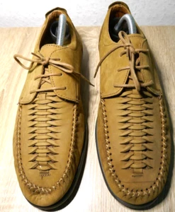 ❤️ NEW LANDER HELLBRAUNE NUBUKLEDER HALBSCHUHE GRÖßE 42 MOCASSIN UNGETRAGEN - Bild 1 von 16