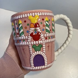 2022 Disney Birthday Cake Castle Mug Pink 22oz 25th Anniversary Coffee Tea Cup - Picture 1 of 7