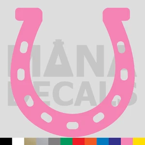 Horseshoe Vinyl Die Cut Decal Sticker - Horse Horses Luck Lucky Animal Farrier - Picture 1 of 16