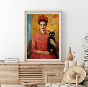 Frida Kahlo Wall Art Fashion Vintage Poster Print. - Bild 1 von 8