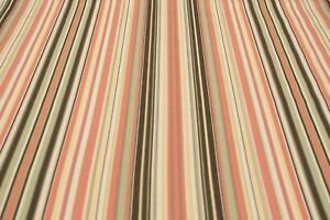Canvas Duck Multi Color Striped Print Fabric Upholstery Drapery 100% Cotton 62"W