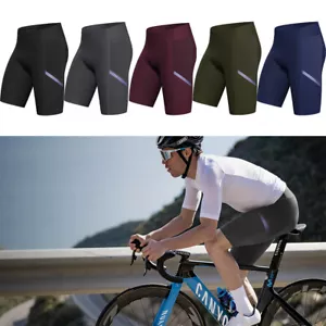 Men's Bike Shorts Padded Cycling Tights MTB Road Biking Shorts with Pockets - Picture 1 of 20