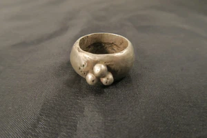 Alter Ring mit Kügelchen Silber HG78 22gr. old ring silver Äthiopien Ethiopia - Imagen 1 de 9