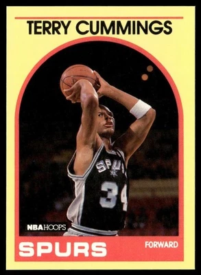 1990-91 Hoops 100 Superstars Terry Cummings San Antonio Spurs #87 - Image 1 of 2