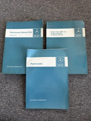 Mercedes Benz 1981-86 Maintenance, Engine And Paint Manuals Model 126.125 - Image 1 of 4