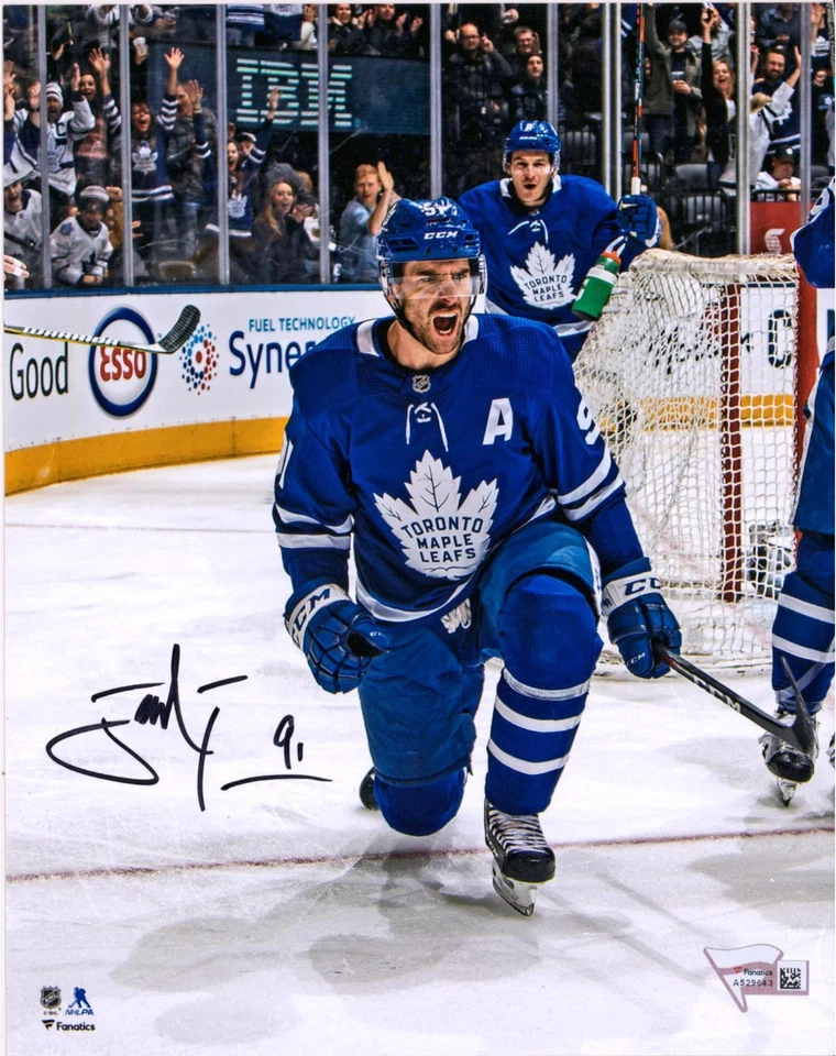 John Tavares Toronto Maple Leafs Signed 8" x 10" Goal Celebration Photo - Image 1 of 1