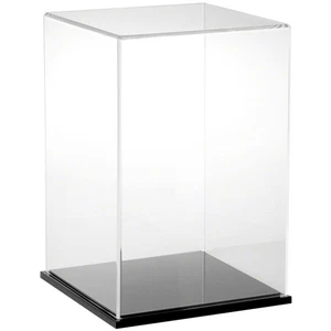 Plymor Clear Acrylic Display Case with Black Base, 8" W x 8" D x 12" H - Picture 1 of 1