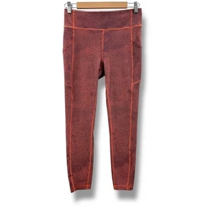 Lululemon Invigorate High-Rise Tight 25" Crackle Glaze Vintage Orange Larkspur 8 - Picture 1 of 6