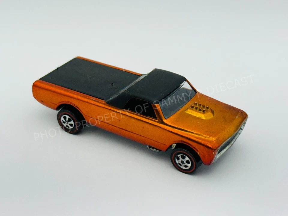 Hot Wheels Redline PERSONALIZADO FLEETSIDE Naranja EE. UU. Negro Interior ¡Muy Bonito!!! Foto 1 de 4