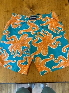 Vilebrequin Herren XL blau/orange Badeanzug Octopus 9" Coastal Luxury - Bild 1 von 6