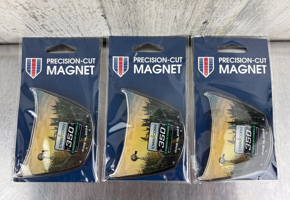 Lot Of 3 NASCAR 2024 Iowa Corn 350 Car Hood WinCraft Magnets - Image 1 of 1