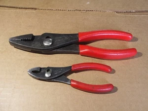 Snap on Tools 44ACP & 47ACP  USA  4.5 & 7.5 Long Soft Griped Slip Joint Pliers - Picture 1 of 22