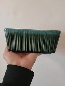 Vintage Hull USA Keramik Übertopf grün blau ombre rechteckig F467 MC Granny Cottage - Bild 1 von 6