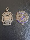 2 hallmarked silver football medallions 1 hallmarked 1919-20 the other 1920-25