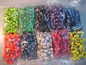 100 NEUE BLEIKOPF JIG KÖPFE 3/8 OZ. WALLEYE JIGS VERSCHIEDENE EINFARBIGE 4 - Bild 1 von 6