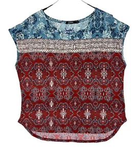 DESIGUAL Round Neck Top Blouse Women Size XL - Picture 1 of 7
