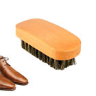 Shoes Boot Brush Natural Bristle Horse Hair Brush Shine Polish Wood Handle SH