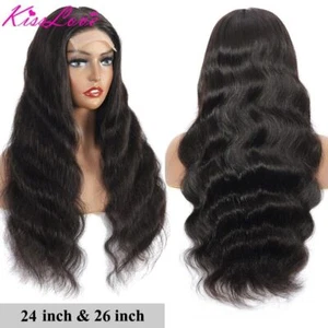 HD Transparent 13x4/13x6 Pre Plucked Body Wave 360 Lace Frontal Wigs Closure Wig - Picture 1 of 19