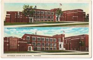 Dubuque Junior High Schools, Iowa IA postal antigua sin publicar - Imagen 1 de 2