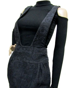 CUE size 8 brocade lined PINAFORE DRESS with adjustable straps and deep pockets - Picture 1 of 10