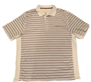 Greg Norman Play Dry Golf Shirt Men’s XL Polo White W/ Stripe Vent Sides - Picture 1 of 8