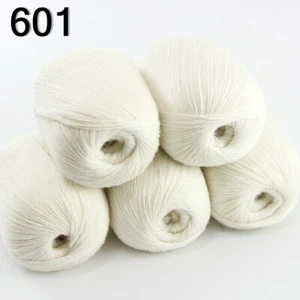 Sale New 5 Balls x 50g Fashion 100% Mongolian Cashmere Hand Knit Yarn Wool 01 - Picture 1 of 12