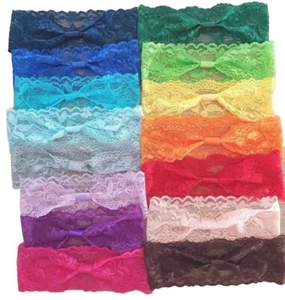 Stretchy LACE HEADBAND Baby Girls Create your Own Boutique Hair Band - Picture 1 of 24