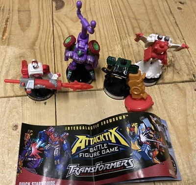 Transformers Attacktix Battle Figure Game  Set - 4x Figures Skyblast etc Vgc - Image 1 of 3