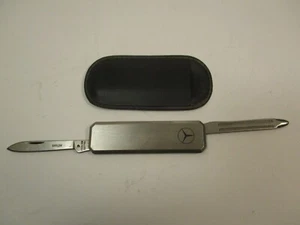 Barlow Mercedes Benz Pocket Knife Silver Stainless Small Black Case - Picture 1 of 8